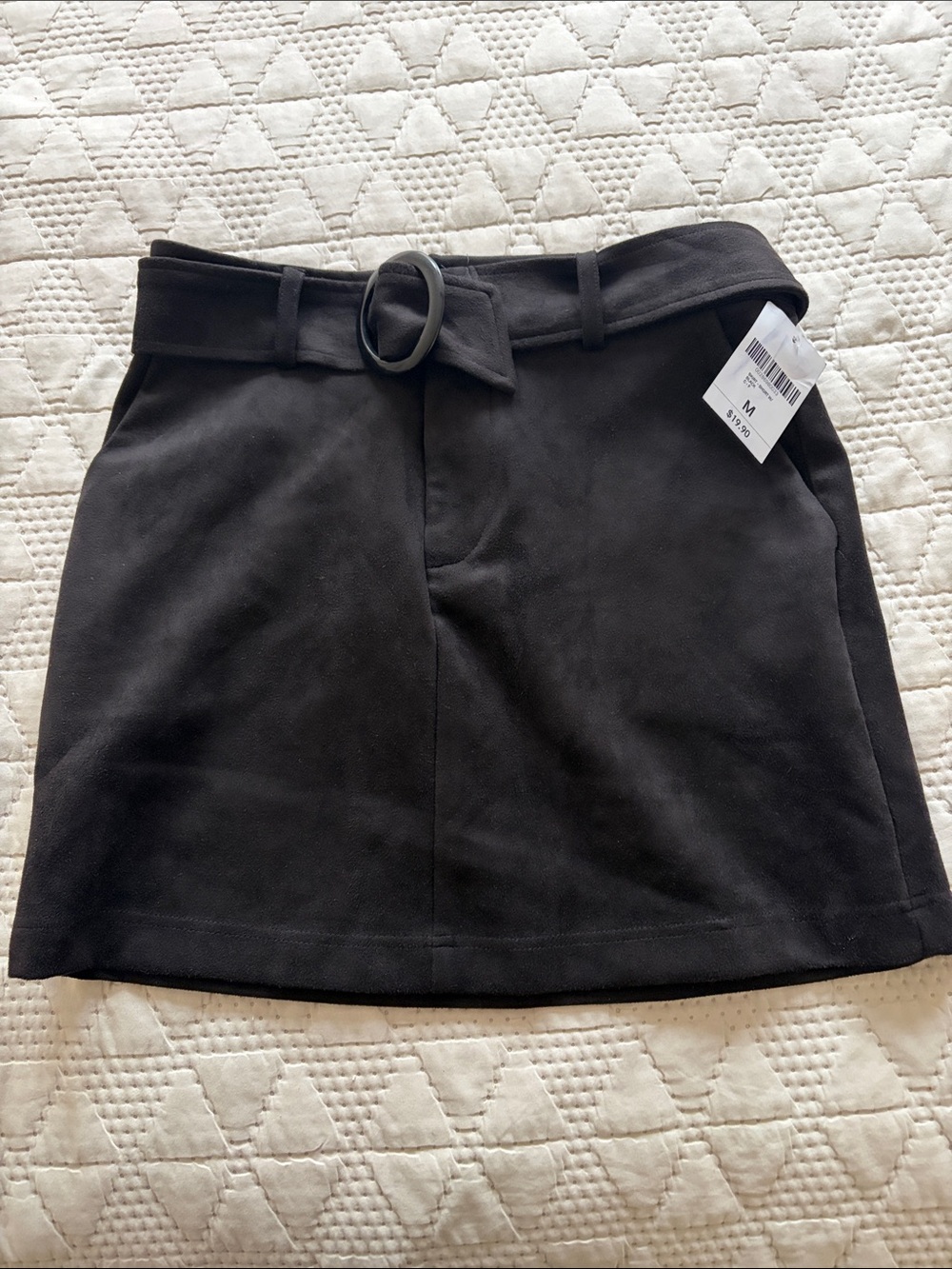 Forever 21 Black Belted Mini Skirt